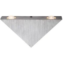 GLOBO LIGHTING LED Wandleuchte, LED-Leuchtmittel fest verbaut, Warmweiß, LED Wand Lampe ALU Strahler Ess Zimmer Beleuchtung silber Küchen silberfarben