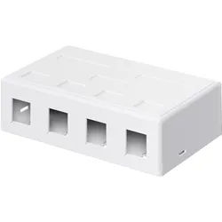 Goobay Keystone Leergehäuse 4-port - mit einfacher Snap-In Montage