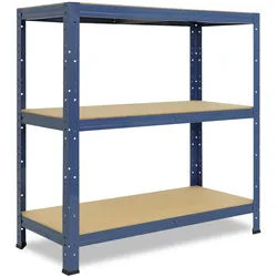 shelfplaza HOME 100x90x40 cm Schwerlastregal in blau mit 3 Böden und 175 kg Traglast pro Boden