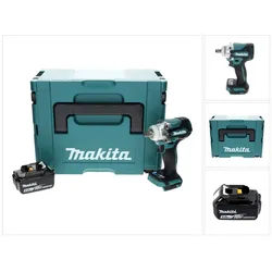Makita Akku-Schlagschrauber DTW 300 T1J Akku Schlagschrauber 18 V 330 Nm 1/2" Brushless + 1x Akku