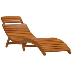 vidaXL Gartenliege 55 x 184 x 64cm Sonnenliegen 2 Stück aus massivem Akazienholz braun