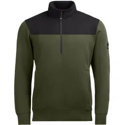 Zip-Sweatshirt "ROB" - 5XL - olive/schwarz