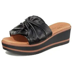 Les mules en cuir nappa chèvre Peter Hahn noir