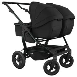 TFK Zwillingswagen , Metall , 78.5x110x108 cm , EN 1888, UV 50+, Reach , Feststellbremse, Fußstütze abklappbar, Federung, 5-Punkte-Gurt, Doppelbremse, Handbremse, für Babyschale geeignet, Griff in Lederoptik, Transportsicherung, mit Tragegriff, Sitz umsetzbar, erweiterbar für Geschwister, Reflektorstreifen, abnehmbarer Schutzbügel, Wanne umbaubar zu Sportsitz,Matratze, zusammenklappbar, Babywannendecke mit Magnetknöpfen , Baby on Tour, Kinderwagen, Geschwisterwagen & Zwillingskinderwagen