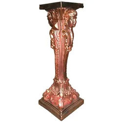 JVmoebel Dekosäule Stilvolle Deko-Figur aus hochwertigem Material für edle Akzente Sofort, Hergestellt in Europa orange