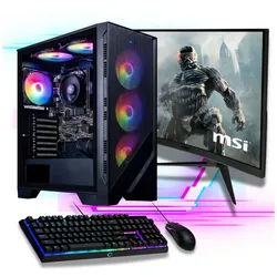 Meinpc AMD Ryzen 7 Set PC-Set (27,00 Zoll, AMD Ryzen 7 5700G, Radeon Vega, 32 GB RAM, 500 GB SSD, Gamer, Gaming, RGB) 32 GB | 500 GB