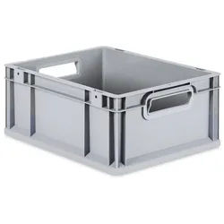 PROREGAL Eurobox NextGen Grip | HxBxT 17x30x40cm | 16 Liter | Griffe offen | Glatter Boden | Eurobehälter, Transportbox, Transportbehälter