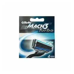 Gillette Rasierklingen Mach3 Turbo Nachfüllung 4 Einheiten