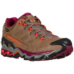 La Sportiva Trail-Wanderschuhe Ultra Raptor II Leather Wide GTX (Nubukleder, wasserdicht) braun/plum Damen