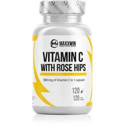 Maxxwin Vitamin C with Rose Hips Kapseln zur Unterstützung des Immunsystems, für schöne Haut und Nägel 120 KAP