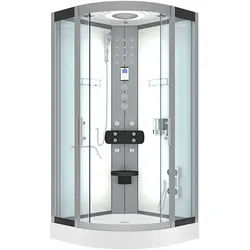 AcquaVapore Komplettdusche Duschkabine Fertigdusche Dusche D58-00T1-EC 80x80 cm mit 2K Scheiben Versiegelung