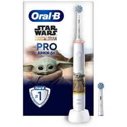 Oral-B Zahnbürste Junior Pro Star Wars Mandalorian Grogu - Elektrische Zahnbürste - weiß weiß