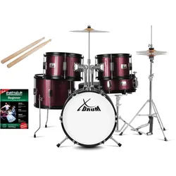 XDrum Junior Pro Kinder Schlagzeug Red inkl. Schule