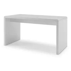 Livetastic Schreibtisch , Weiß Hochglanz , Holzwerkstoff , rechteckig , Wange , 70x75x160 cm , Büromöbel, Schreibtische, Schreibtische