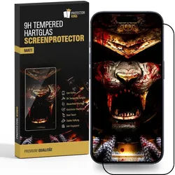 4x 9H Panzerglas für iPhone 14 FULL COVER matt Anti-Reflex entspiegelt echtes Tempered Glass Panzerfolie Displayschutz Schutzglas Hartglas Schutzfolie Screen-Protector
