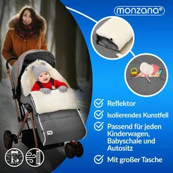Monzana Babyfußsack Basic Waldschattengrün