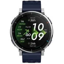 Amazfit Active 3 Premium Smartwatch, spezielles Tracking von Laufperformance, Gesundheitsüberwachung blau