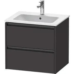 Duravit Ketho.2 Waschtischunterbau wandhängend Graphit Supermatt 610x480x550 mm - K25262080800000 K25262080800000