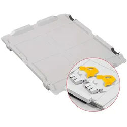 PROREGAL 10x Scharnierdeckel Set Eurobox NextGen mit 2 gelben Schiebeschnappverschlüssen | BxT 40x60cm | Eurobehälter