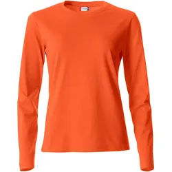 Clique - Damen Basic Langarmshirt \\029034\\" - Blood Orange (18) / M"