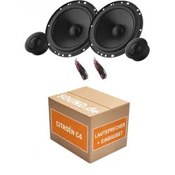 JUST SOUND best choice for caraudio Lautsprecher Boxen Einbauset JBL Stage2 64CFS Citroën C4 Typ L Auto-Lautsprecher (45 W) schwarz