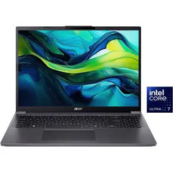 Acer Aspire 16 A16-71M Notebook (40,64 cm/16 Zoll, Intel Core Ultra 7 155H, ARC, 16 GB, 512 GB SSD) grau