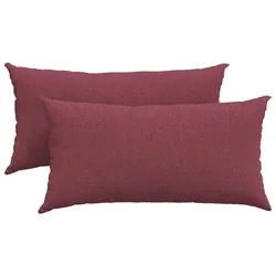 vidaXL Sitzauflage Sofakissen 2 pcs Weinrot 80 x 40 cm Stoff, (2 St) rot
