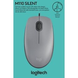Logitech Logitech M110 USB Maus 1000 dpi grau Maus
