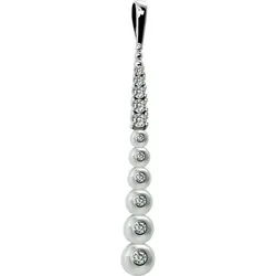 SilberDream Kettenanhänger SilberDream Ketten Anhänger -Balls- (Kettenanhänger), Kettenanhänger (Balls) 925 Sterling Silber, silber, weiß ca. 4,6cm silberfarben