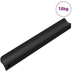 vidaXL Möbelgriff Griff 973 pcs Schwarz 106 x 7,4 x 15,5 mm Aluminium (973-St) schwarz
