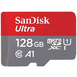 SanDisk microSDXC-Karte+SD Adapter A1 Class 10 UHS-I, Speicherkarte 128 GB 140MB/s