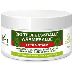 H4H ® Bio Teufelskralle Salbe Extra Stark mit CBD & Hanfextrakt ‚Äì Wärmesalbe für Muskeln Gelenke Gel 200 ml
