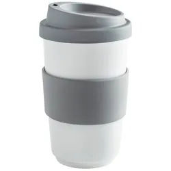 KAHLA Coffee-to-go-Becher Fillit Becher + Trinkdeckel, 1-tlg., Porzellan, Made in Germany grau 400 ml | 13 cm