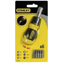 Stanley Schraubendreher Bit-Schraubendreher kurz 6 Bits Ratsche Schl. Phillips