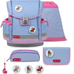 Belmil Classy Plus Schulranzen Set 5-teilig mit Brustgurt - Lavender Koffer24