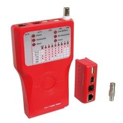 Goobay Netzwerk Kabeltester Firewire - zurPrüfung von CAT 5/6 Netzwerk- und ISDN-Verbindungen