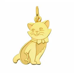 Kettenanhänger ADELIA ́S "Anhänger Katze 333 Gold ( 8K )", gold, Schmuckanhänger, Mädchen, Gold, Kettenanhänger, Goldanhänger Katze