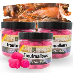 Zite Kunstköder Troutmallows-Set 8 Aromen 3x40g Forellenköder, Intensives Aroma & leuchtende Farben