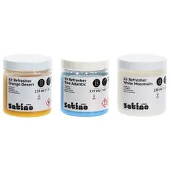 Satino Lufterfrischer Gel, AR1 kompatibel, Duftgel für einen frischen Duft, 1 Karton = 3 x 2 Stück à 225 ml, alle Sorten