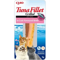 INABA Thunfischfilet für Katzen - Thunfisch in Krabbenbrühe 2x15g
