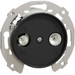 Elso WDE011751 Antennensteckdose, Radio / TV, 862 MHZ Stichleitung, 3db, Renova Flush, schwarz matt