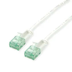 ROLINE RECYCLED MATERIAL ROLINE RM UTP DataCenter Patchkabel Cat.6A (Class EA), slim, weiß, 1,5 m