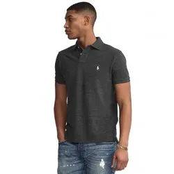 Polo Ralph Lauren für Herren. 710680784011 Schwarzes Slim-Fit-Piquet-Poloshirt (XXL), Baumwolle, Kurzarm