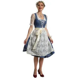 dressforfun Dirndl Frauenkostüm Midi-Dirndl Kleinwalsertal Modell 2 blau XXL