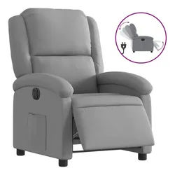 vidaXL Relaxsessel, Sessel Elektrisch Hellgrau Stoff