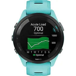 GARMIN Forerunner 265 Smartwatch Faserverstärktes Polymer Silikon, 22 mm, Türkisblau/Schwarz