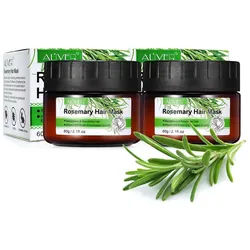 ALIVER Haarmaske Haarkur Haarpflege Rosmarin trockenes krauses gefärbtes Haar Bio Vegan, 2-tlg.