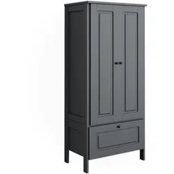VitaliSpa Kinderkleiderschrank Ajaton Grau 83.3 x 187 cm , Holzwerkstoff , Rechteckig , 83.3x187x53.4 cm , Kinder- & Jugendzimmer, Kindermöbel, Kinderkleiderschränke