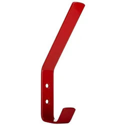 SO-TECH® Kleiderhaken doppelter Wandhaken, Edelstahl, 142 x 20 x 45 mm, (1-St), großer Jackenhaken mit abgerundeten Kanten signalrot rot