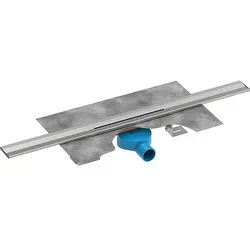 Evenes Linien-Duschrinne WALL Komplettset, Edelstahl gebürstet, Sanierungsmodell, Länge 900 mm